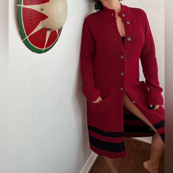 Lauren Ralph Lauren Maxi Knit Cardigan - Picture 1 of 6